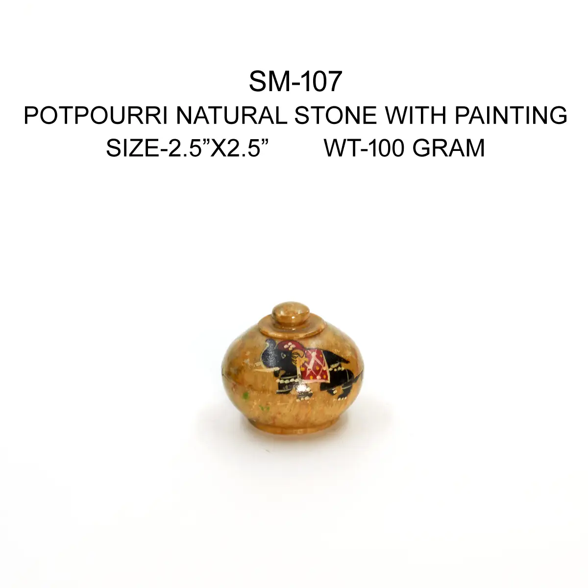 POTPOURRI NATURAL STONE WITH PAINTING